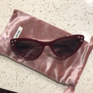 Miu Miu cat eye logo sunglasses